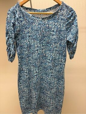 Lilly Pulitzer Blue Floral Midi Dress